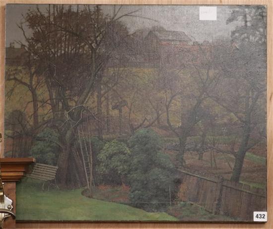 Frank Hughes A view from a window 20 x 24in., unframed